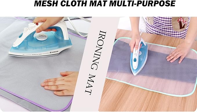 5 Packs Household Ironing Cloth, Protective Scorch Saving Mesh,Reusable Ironing Scorch Mesh Cloth, Heat Resistant Ironing Pressing Pad is Suitable for Home and Travel Use(35 * 50)