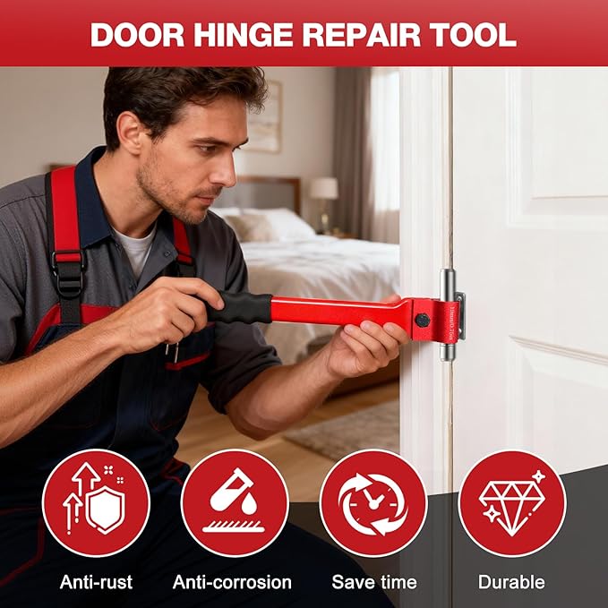 Vdsfand 12 IN 1 Door Hinge Adjustment Tool Kit Door Gap Adjustment Tool for Precise Hinge Gap Adjustment Upgraded Door Hinge Tool for Installation and Repair of Residential and Commercial