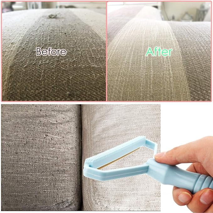 Portable Fabric Shaver, Pet Hair Remover, Manual Lint Remover, Dog Cat Hair Remover for Carpet, Clothes, Furniture, Couch Blue 1pcs