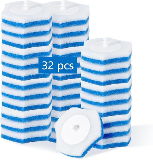 Disposable Toilet Brush Refills,32 Pcs,Disposable Toilet Cleaner,Toilet Bowl Cleaner,Not Compatible with Other Brands