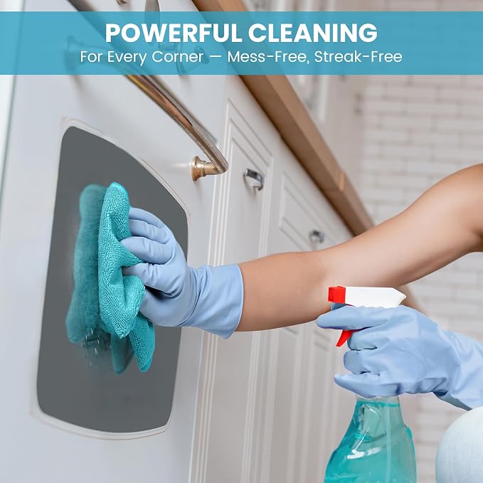 34 Pack Microfiber Cleaning Cloth, 3 Assorted Colors Cleaning Rags for Housekeeping, Colorful Reusable Microfiber Towels for Car, Kitchen, Bathroom and Household Cleaning Supplies, 11.8"X11.8"
