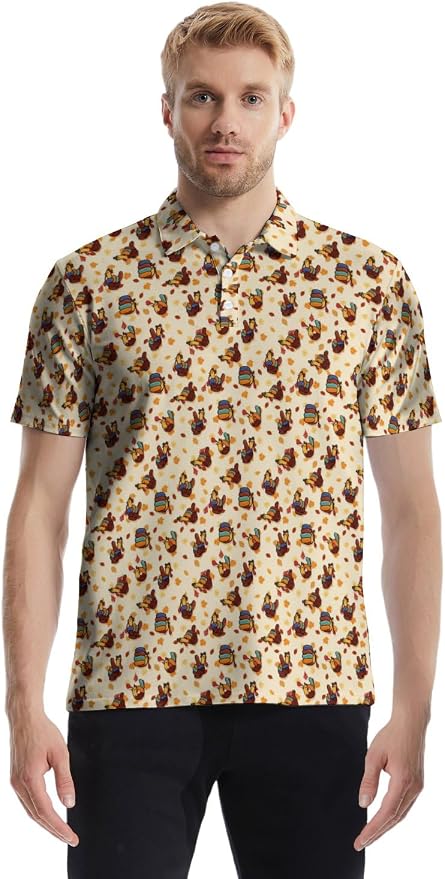 Polo Shirts for Men Moisture Wicking Mens Polo Shirts Patriotic Shirts for Men