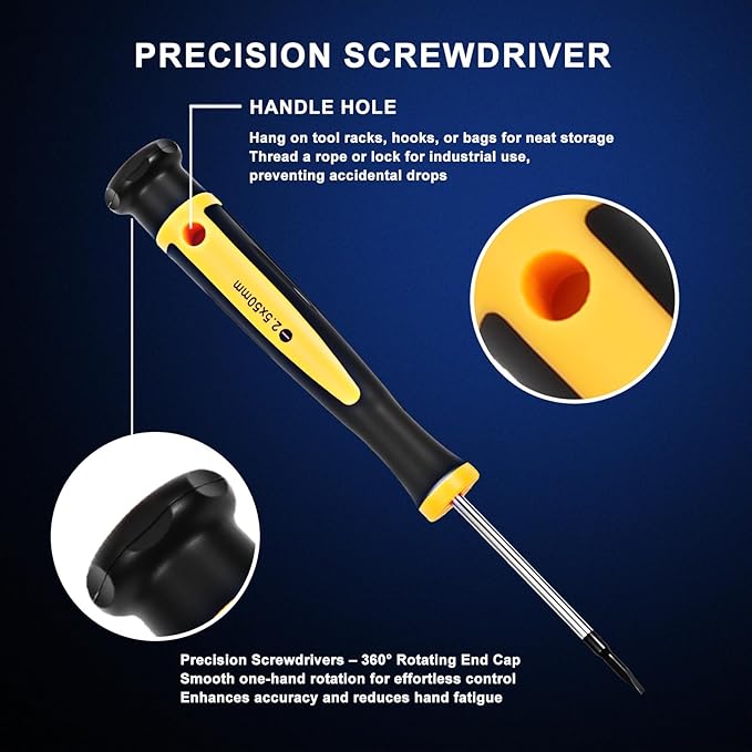 Magnetic Screwdriver Set with Case, All-in-One Repair Tool Kit for Everyday Home Fixes, Furniture Assembly & Electronics Repair, Precision Screwdrivers, Bits & Flexible Shaft