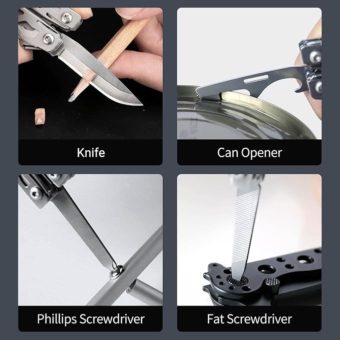 NexTool Mini Flagship EDC Keychain Multitool, Mini Pocket Knife (Silver) | 10-in-1 Multi Tool, 30Cr13 Full Size Scissors, EDC Fifth-Pocket Tool, Cool Gadgets for Men, Gifts for Men on Christimas