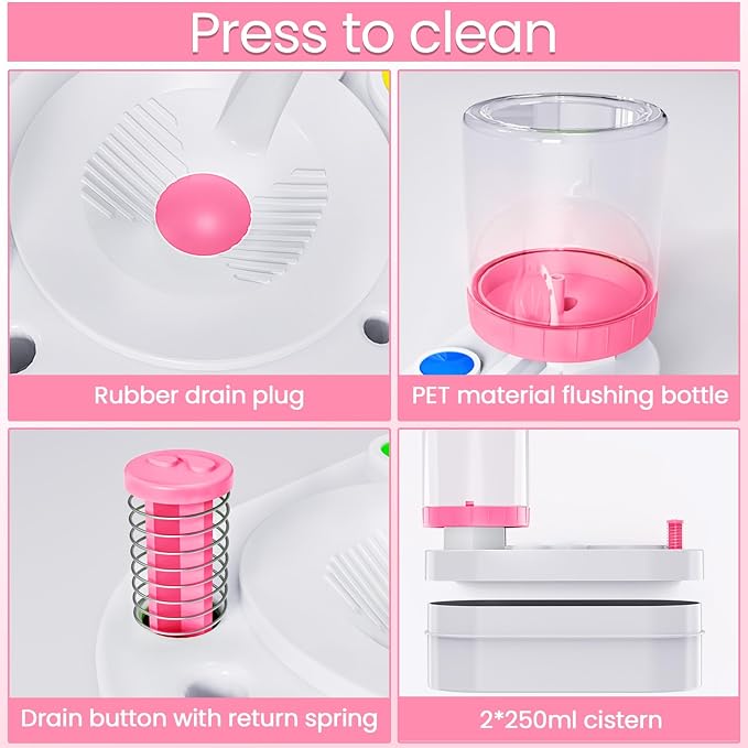 2026 Upgraded Paint Brush Cleaner Tool, Painting Station with Brush Washer for Kids, Acrylic Watercolor Paint Water Dispenser, Art Supplies Paintbrush Rinser for Artists (Pink)