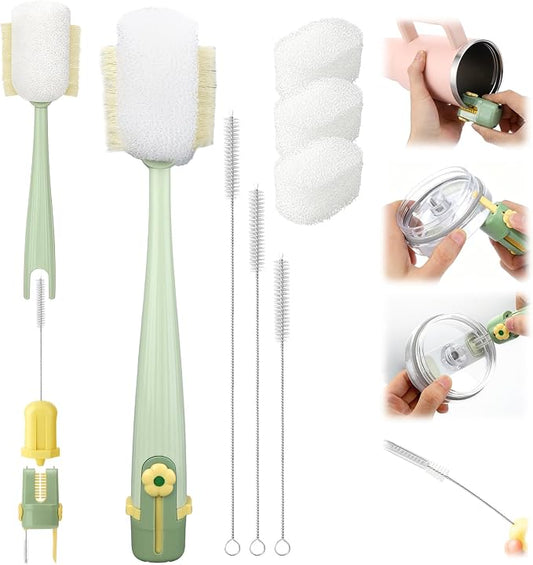 5 in 1 Bottle Cleaning Brush Set,Multifunctional,7 Pcs | Water Bottle Cleaner Brush and Straw Brush,Cleaning Tool Kit for Owala/Stanley/Yeti/Simple Modern Tumbler Cup Accessories