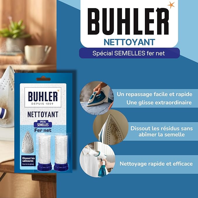 Buhler - Iron Cleaner - Specially Designed for Sole Plates - 2 Sticks