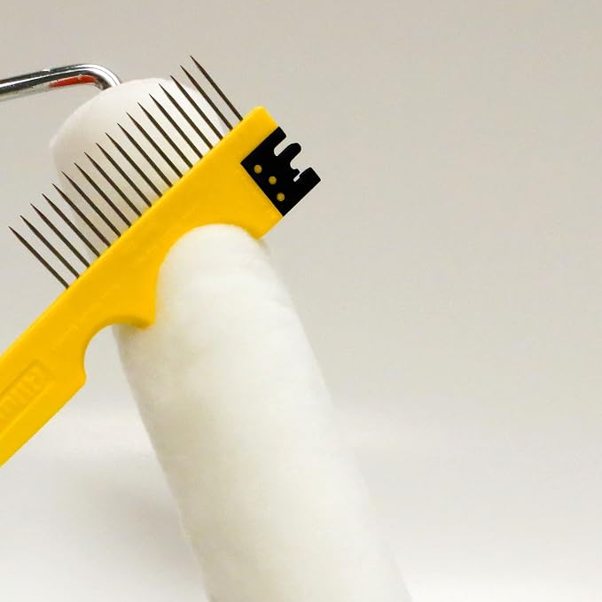 ALLWAY BC5 5-in-1 Painter's Tool with Multi-Functional Brush Comb | Brush Squeegee, 2 Roller Cleaners, Stainless Steel Comb, Can Opener