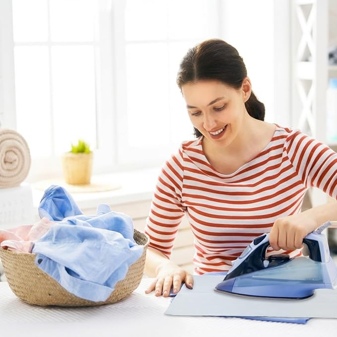 Gilprop 5 Pcs Pressing Cloth for Ironing 18 x 18 Inch Non Stick Ironing Cloth Protects Clothing from Rust and Water Deposits Reusable Pressing Sheet for Clothes Craft
