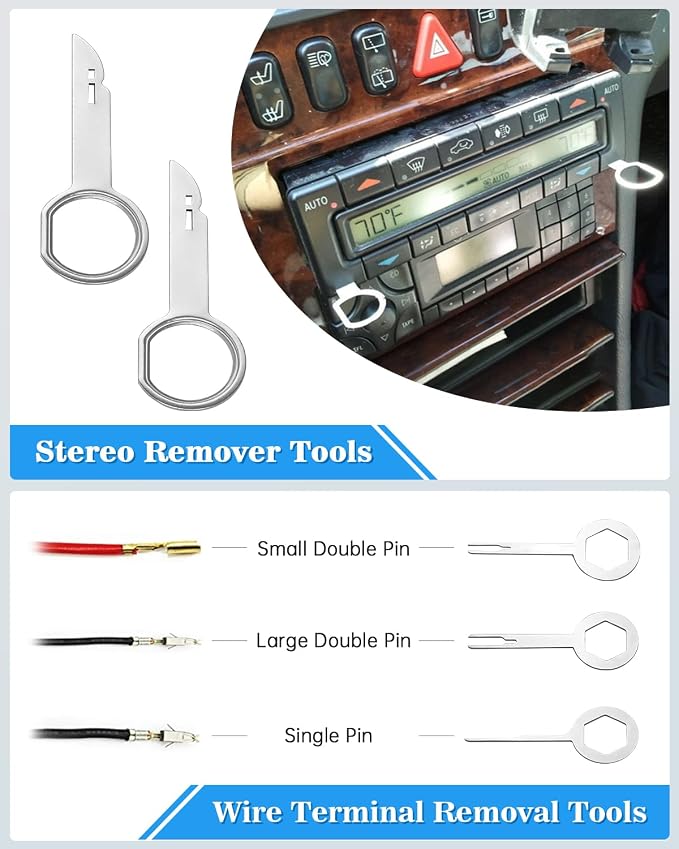 19Pcs Trim Removal Tool,Car Panel Door Audio Trim Removal Tool Kit, Auto Clip Pliers Fastener Remover Pry Tool Set with Storage Bag