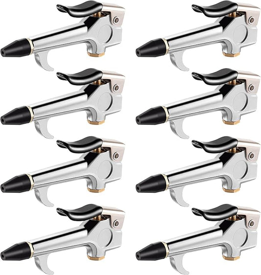 Honoson 8 Pieces Air Blow Tools Adjustable Nozzle Blow Tool Air Compressor Flow Nozzle Accessories for Industrial Household Compressor