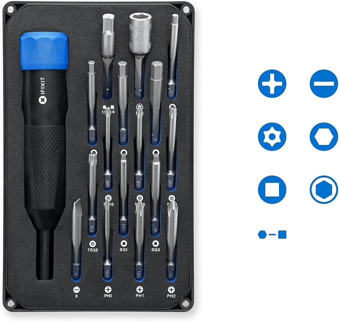 iFixit Megalodon Driver Kit | Bit Set Swivel Lock Cap for Household Repair