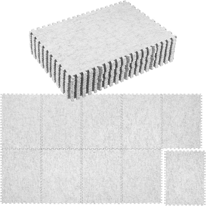 AIHSUMC 10 Pack Extra Large Wool Pressing Mat, Thick Felt Ironing Mats for Quilting & Sewing, Spliceable Ironing Pad Set for Large Fabric Projects, Portable Iron Board Alternative for DIY & Crafts