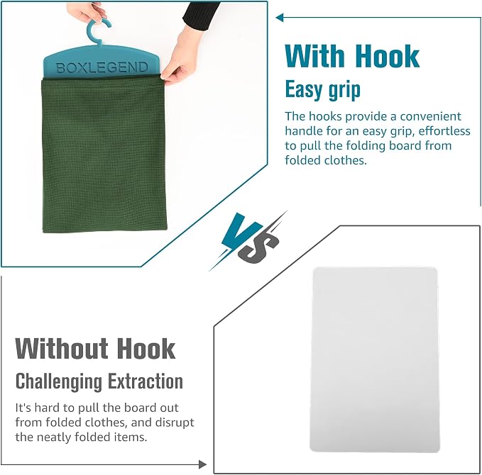 BoxLegend Shirt Folder Enlarged Clothes Folding Board with Hook Plus | Shirt Folding Board Durable T Shirt Folder