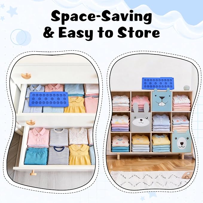 Kids Shirt Folding Board Perfect Size 15.75"x18.9" for Children Blue