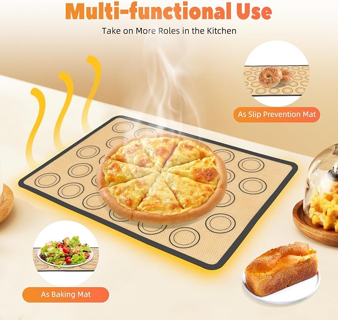 Baking Mat 16.53"L x 11.61"W 30 Baking Rings Cake Cookie Baking Mould Mat