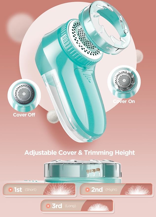 Bymore Lint Removers, Cleaning Tools for Clothes, Fabric Lint Shaver Defuzzer Sweater Shaver for Clothes and Furniture with AC Adapter Pill Fuzz Remover-Blue