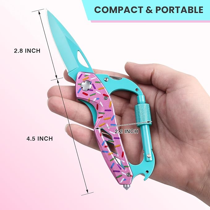 FUNBRO 6-in-1 Multitool with Folding Pocket Knife, Bottle Opener | Window Breaker and Screwdriver, Pocket Multi Tool, Gear for Camping Hiking, Gifts for Men Women