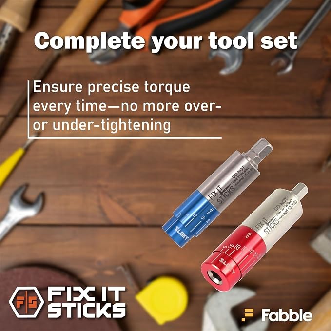 Fix It Sticks 15-65 Inch Lbs All-in-One Torque Driver Bundles with Fix It Sticks 6-25 Inch Lbs Mini All-in-One Torque Driver + Cloth