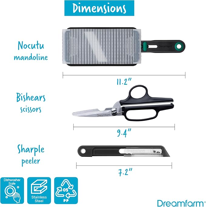 Dreamfarm Kitchen Cutting/Slicing Set - BlackRed, Set of 3