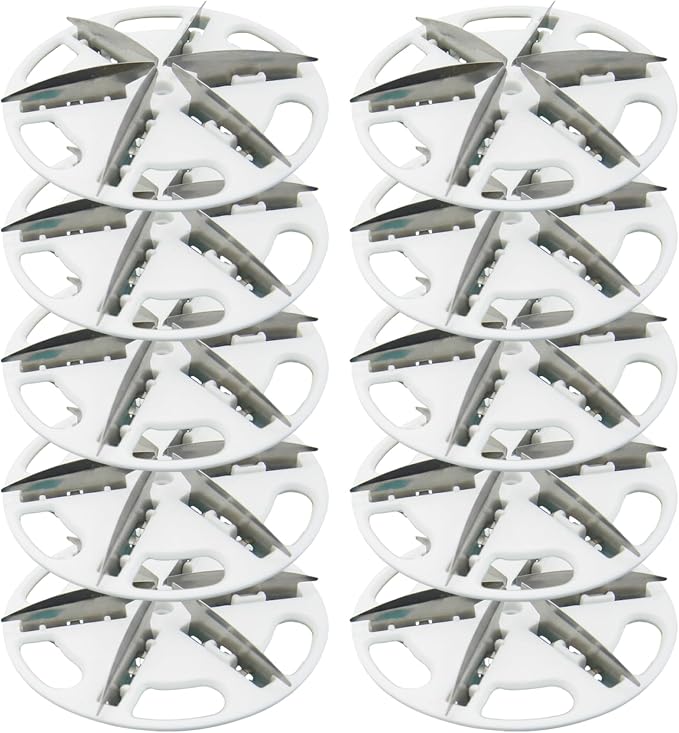 10-Pack Fabric Shaver Replacement Blades, 57mm Alloy Pill Shaver 6-Blade Head for Efficient Lint & Pill Removal &1