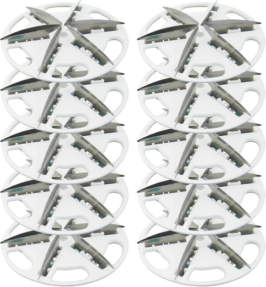 10-Pack Fabric Shaver Replacement Blades, 57mm Alloy Pill Shaver 6-Blade Head for Efficient Lint & Pill Removal &1