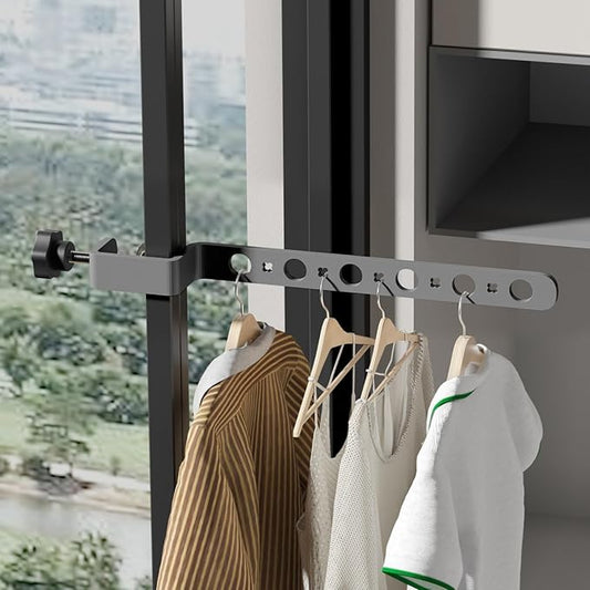 Foldable Indoor/Outdoor Basic 11-Hole Clothes Drying Rack - White, Space-Saving, Portable, Heavy-Duty Aluminum for Small Spaces, Balcony, Bathroom, Travel & Camping Airer