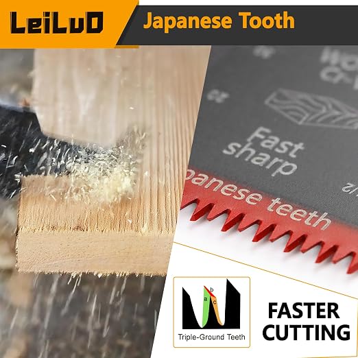 15 Pcs Extra Long Oscillating Tool Blades 70mm Japanese Tooth & Titanium Multitool Blades 44mm Wide Saw Blade for Deep Cutting Wood Metal Compatible with DeWalt Makita Milwaukee and More