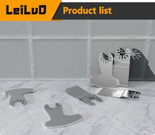 6Pcs Diamond Oscillating Multi Tool Blades Kit for Grout Removal Fit DeWalt Milwaukee Makita Ryobi and More