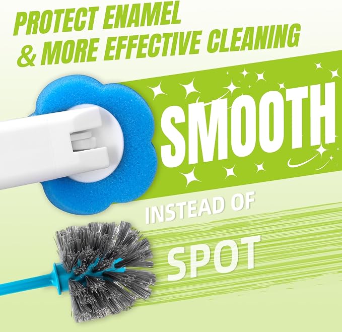 Disposable Toilet Brush, Extended Handle with 48 Cleaner Refills, Toilet Brush for Toilet Bowl Cleaners, Bathroom Cleaning