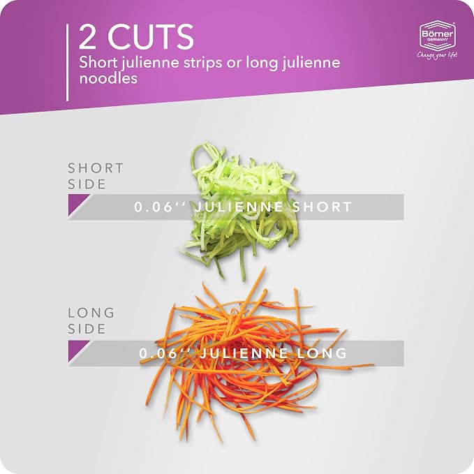 BORNER Roko PowerLine | Vegetable Grater Börner - Quality Made in Germany, Color:Violett