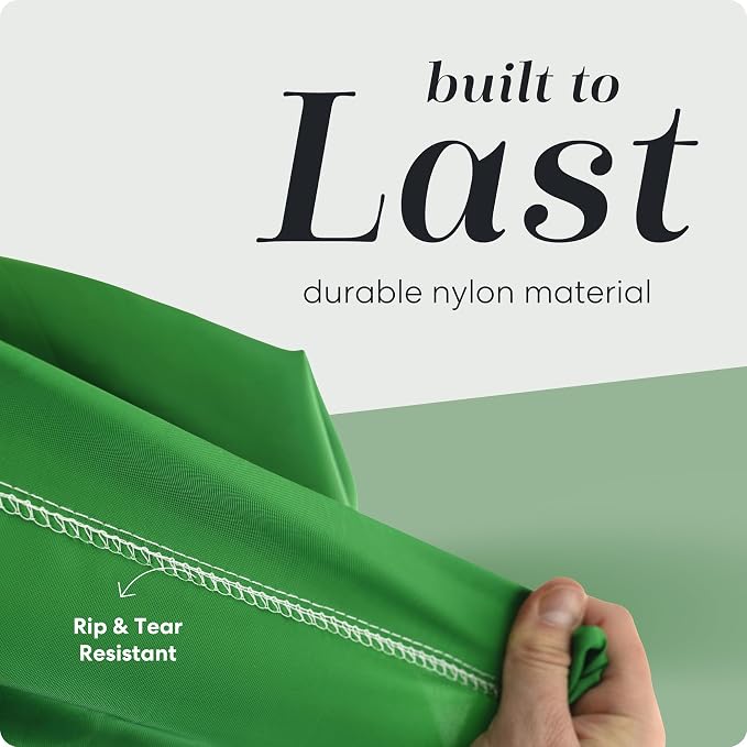 Handy Laundry XL Nylon Laundry Bag 30"x40", 60 lb Capacity, Green | 30"x40" XL Nylon Laundry Bag, Locking Drawstring, Machine Washable, Heavy Duty, Travel Dorm Hamper Liner, Green