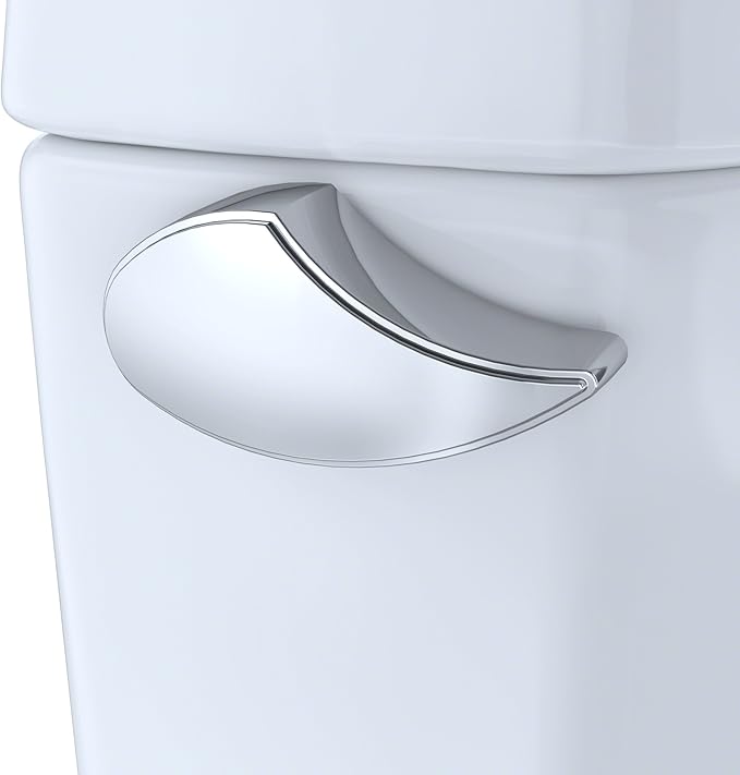 TOTO Drake Two-Piece Elongated 1.28 GPF Universal Height TORNADO FLUSH Toilet with CEFIONTECT and SoftClose Seat, WASHLET+ Ready, Cotton White - MS776124CEFG#01