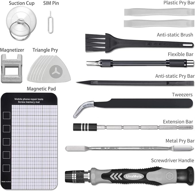 PC Building Tool Kit 140-IN-1: Computer Tool Kit for Repair & Assembly, Precision Screwdriver Set with Magnetic Bits for Laptop, iPhone, MacBook, PS4/5, Xbox, Game Console (Gray) | Laptop, Phone and Game Console Repairs, CRV Bits, Flexible Shaft, Magne...