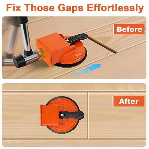 Floor Gap Fixer Tool, Heavy Duty Laminate Flooring Repair Tool with Enhanced Vacuum Suction Cup, Professional Plank Puller for Smooth Surface Wood Tile Hardwood Floor Gaps