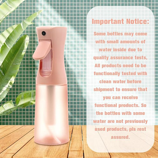 Hair Spray Bottle, Fine Mist Refillable Spray Container,Ultra-Fine Continuous Spray Bottle for Skincare, Plant Care, Pet Grooming, Cleaning