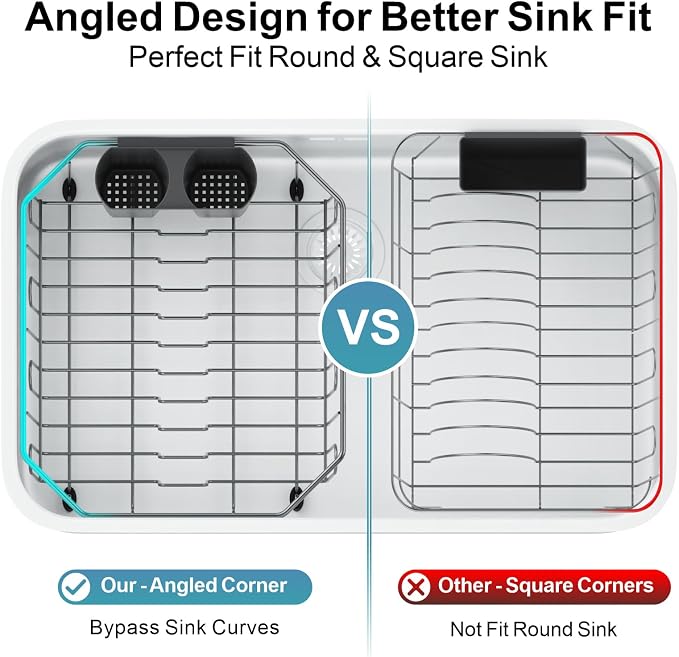 GSlife Small in Sink Dish Drying Rack - Stainless Steel Compact Dish Drainer for RV Kitchen Apartment Sink, Rust Resistant Inside Sink Rack, 1–2 Person Households, 11.6" W x 13.4" L, Gunmetal Grey