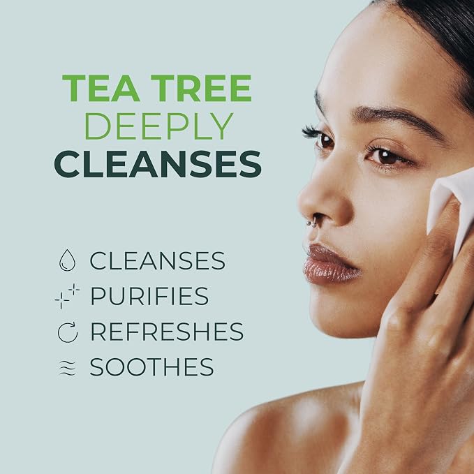 NOVEHA 180PCs Tea Tree Oil Eyelid & Lash Wipes With Hyaluronic Acid, Green Tea & Chamomile For Blepharitis & Itchy Eyes, Individually Wrapped Eyelash Wipes Natural Makeup Remover & Daily Cleanser