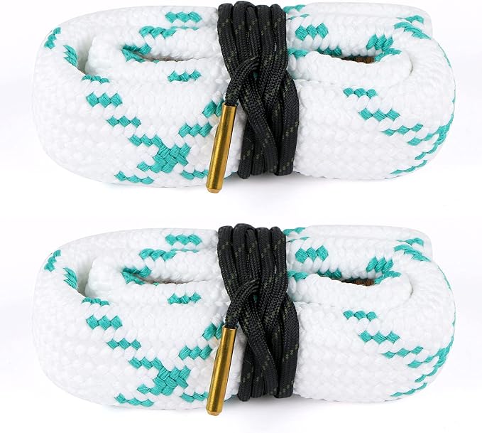 2Pack/3Pack Bore Rope Brush Gun Cleaner Cleaning Snakes, Barrel Snake for 5.56mm/.223/.22/9mm/Cal .380/12 GA/. 30 Cal/.308/.44 Cal. Rifle Shotgun Gun Cleaning(Choose Your Cal)