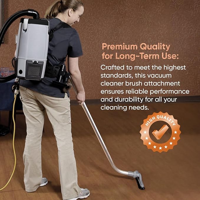 Replacement Floor Tool Compatible with ProTeam Vacuum Backpack and Hoover Vacuum – 14" Hard Surface Brush for Commercial Cleaner – Fits Super Coach Pro, C2401, Shoulder Vac Pro
