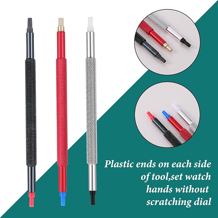 5 Pcs Watch Hands Repair Tool Kit, Stainless Steel Watch Hand Setting Tool, Pusher Set, Pointer Adjustment Tool