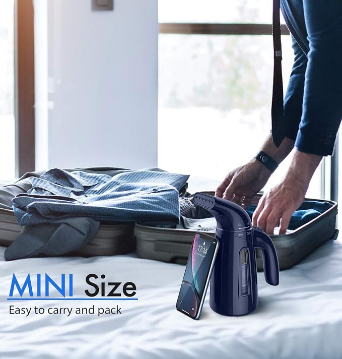 OGHom Steamer for Clothes, Handheld Clothing Steamer for Garment, 240ml Big Capacity 700W Portable Travel Steam Iron(Deep Blue)