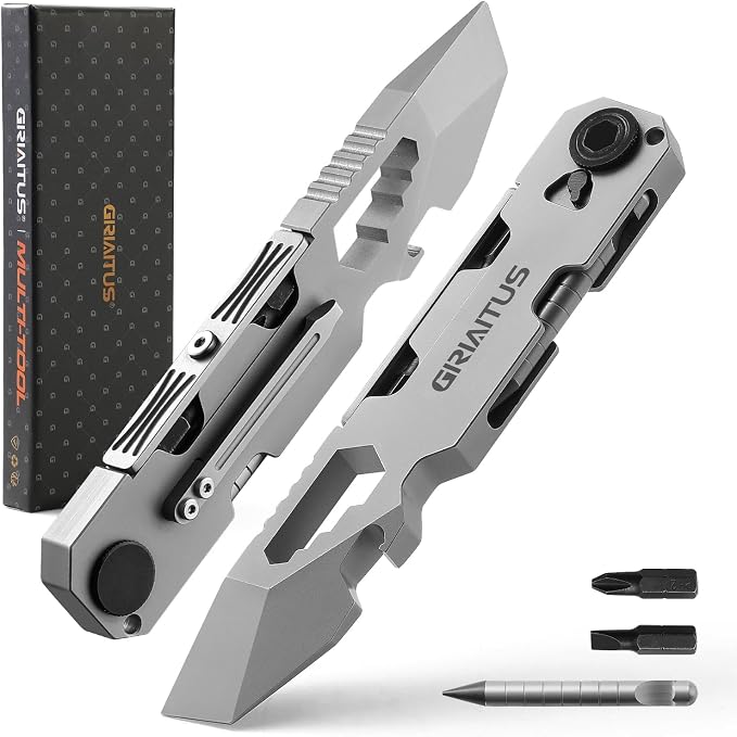 EDC Pry Bar Multitool with Bi-Directional Ratchet Screwdriver, Men Gifts | Everlasting Pen, Wrenches, Crowbar, Bottle and Box Opener Your Versatile Companion for Everyday Carry and Camping Accessories