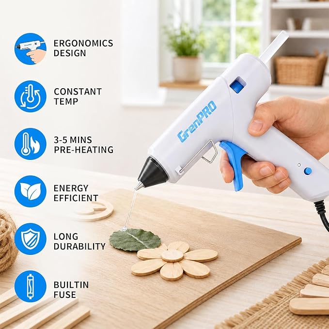 GRENPRO 188PC Blue Cordless Drill Tool Set for Wo&Men Tool Kit for Home Box | All-In-One Basic Household Tool Box, Glue Gun Accessories DIY, CR-V Steel, Sturdy Storage Case Auto Repair Kit For Men
