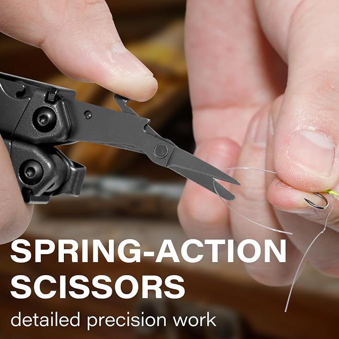 21-in-1 Multitool Pliers w/Safety Locking & Spring-Action Scissors | Nylon Sheath, Premium Stainless Steel EDC Kit for Work, Home, Auto, DIY and Outdoor Tasks, Black