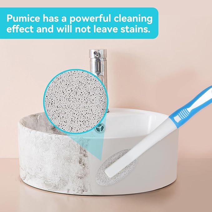 1PCS Toilet Cleaning Pumice Stone, Stains Hard Water Ring Remover Bathroom Cleaning Brushes Toilet Pumice Stone with Long Handle for Toilets, Bathtubs, Pool(1PCS)