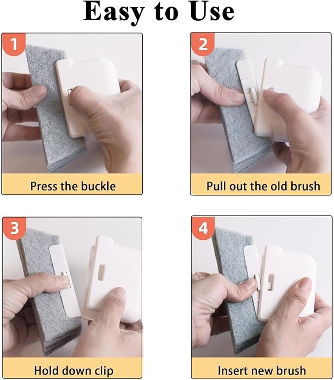 TuTuYa 12PCS Window Track Cleaning Set, Deep Clean Groove Gap Cleaning Brush Kit for Window, Blinds, Door Tracks, Sliding Doors, Tile Lines, Keyboards, Tile