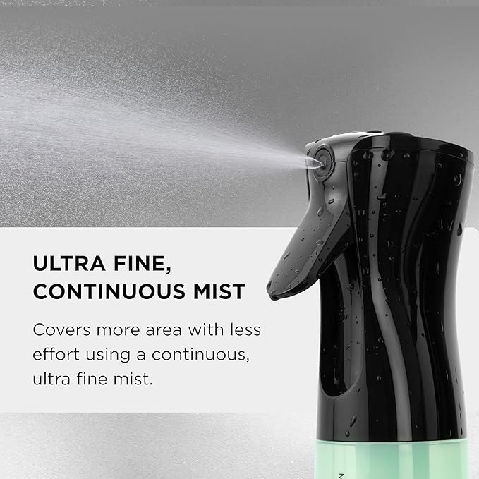 Style Factor Edge Booster Mist Spray Bottle for Hair (10.1oz/300ml) - Continuous Ultra Fine Mist Sprayer – For Hairstyling, Salons, Cleaning, Plants, Essential Oil & More - Purple