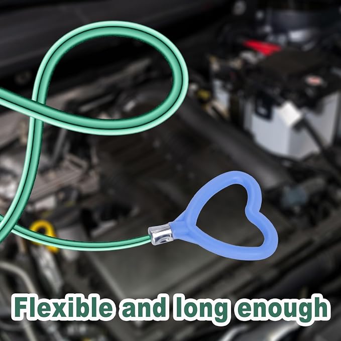 Sunroof Drain Cleaning Tool, 118in Long Wire Pipe Cleaner with 2 Straight Flexible Cleaning Brushes Heart Handle Design Drain Snake Unclogger Hole Cleaner for Auto Car Sunroof Wiper