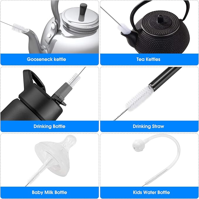 10 Pieces Drinking Straw Cleaning Brush Straw Cleaner Straw Brush Pipe Cleaners Tube Bottle Cleaning Brush